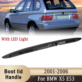 Задняя Ручка багажника с Ключевой Кнопкой и светодиодной Подсветкой для BMW X5 E53 2001-2006 Задние Ворота, Крышка багажника, Ручка Люка 51137170676