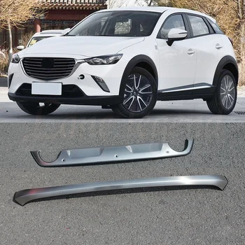 Защита переднего и заднего бампера из нержавеющей стали, противоскользящая накладка, подходит для Mazda CX-3 cx3 2017--2019 Стайлинга автомобилей