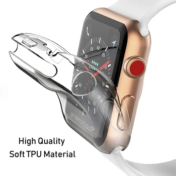 Защитная пленка для экрана Apple Watch Case 49 мм 44 мм 45 мм 41 мм 40 мм 42 мм 38 мм Полный бампер из ТПУ для iwatch series Ultra 8 7 SE 6