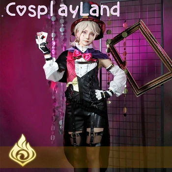 Игровой костюм Genshin Impact Lyney Lynette, комбинезон, Прекрасная великолепная униформа, косплей, Костюм для ролевых игр на Хэллоуин, Наряд для вечеринки XS-XXL