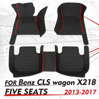 Изготовленные на заказ автомобильные коврики для BENZ CLS class X218 Универсал (Пять мест) 2013 2014 2015 2016 2017 Накладки для ног интерьер автомобиля