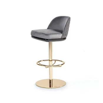 Итальянские минималистичные и роскошные высокие табуреты, барные стулья, изделия из ткани, барные стулья, барные спинки, товары для дома