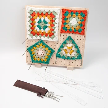 Квадратная бабушкина блокирующая доска Прочный стабильный комплектный швейный инструмент Подарок для бабушек