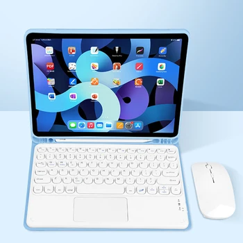 Клавиатура с сенсорной панелью для iPad 10.2 2021 8th 7th Pro 10.5 Air 3 Чехол с магнитной клавиатурой для iPad Air 4 Air 5 Pro 11 Bluetooth Мышь