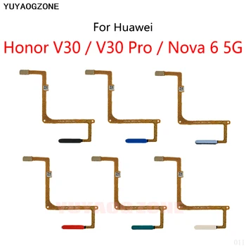 Кнопка Home Сканер отпечатков пальцев Touch ID Меню Датчик возврата Гибкий кабель Для Huawei Nova 6 5G/Honor V30 Pro