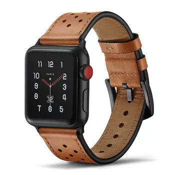 Кожаный ремешок для Apple Watch band 44 мм 40 мм iWatch band 42 мм 38 мм Браслет из коровьей кожи первого слоя Apple watch series 3 4 se 6 7