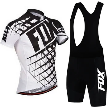 Комплект из джерси для велоспорта fox teleyi, мужская летняя уличная велосипедная одежда, быстросохнущая велосипедная одежда, Дышащий горный Велосипедный костюм