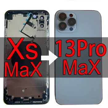 Корпус из нержавеющей стали Diy для iPhone XsMax от 13Promax, Xs max до 13pro max Задняя оболочка для моделей A1921, A2101, A2102 всех носителей