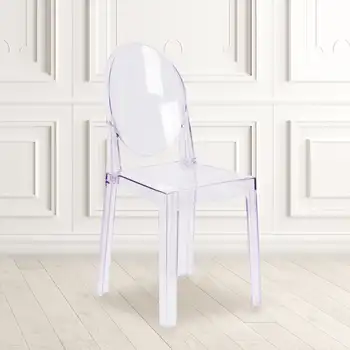 Кресло-призрак Flash Furniture с овальной спинкой из прозрачного хрусталя
