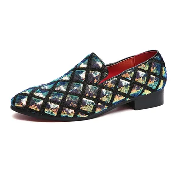 Лоферы, Итальянская модная блестящая мужская обувь, Роскошные мужские туфли для свадебной вечеринки, Zapatos De Hombre