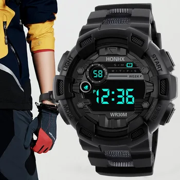 Модные уличные 30-метровые водонепроницаемые спортивные мужские часы, пара Популярных мужских многофункциональных светодиодных светящихся электронных часов, часы Shock
