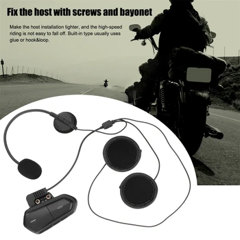 Мотоциклетный шлем Стерео Беспроводная Совместимость Bluetooth 4.1 Гарнитура Мотоцикл FM-радио Вызов Наушников Домофон С микрофоном