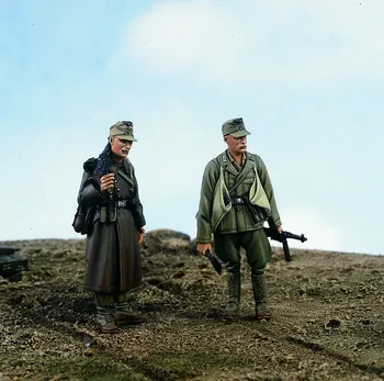 набор моделей 1/35 из набора для стрельбы из смолы Africa Korps MG Gunner & Sapper