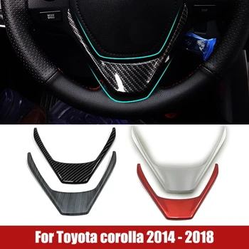 Наклейки С отделкой панели кнопок рулевого колеса Для Toyota Corolla RAV4 2014 2015 2016 2017 2018 ABS Автомобильные Аксессуары