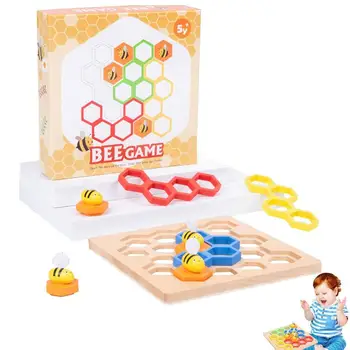 Настольная игрушка Монтессори, Деревянные развивающие игрушки, магнитные пазлы, Пазлы с магнитной пчелой, игрушки для раннего развития детей в возрасте 5