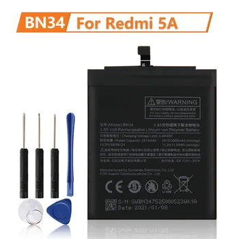 Новый Сменный Аккумулятор BN34 Для Xiaomi Mi Redmi 5A Redrice 100% Новый Аккумулятор для телефона 3000 мАч