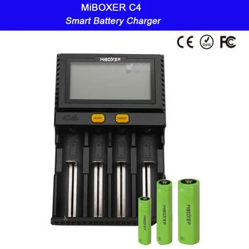 Оптовая продажа ЖК-Смарт-зарядное устройство Miboxer C4 для литий-ионных Аккумуляторов IMR ICR LiFePO4 18650 14500 26650 21700 AAA 100-800 мАч 1.5A