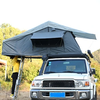 Палатка на крыше из стекловолокна и алюминия, фургон для кемпинга, водонепроницаемая палатка на крыше с тентом