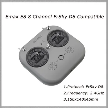 Передатчик Emax E8 8-Канальный FrSky D8, Совместимый с Дистанционным Управлением, Частота 2,4 ГГц, Выходная мощность22 дБм, Высокопроизводительные Аксессуары