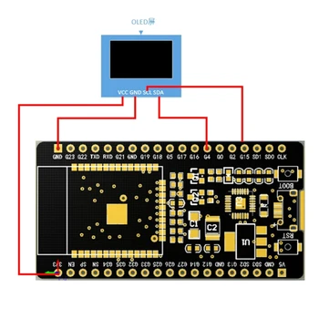 Пластиковая Плата разработки модуля ESP32F CH340 Driver Wireless Wifi Bluetooth Development Board С Цветным экраном 1,3 Дюйма