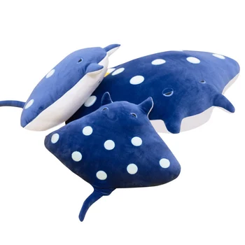 Плюшевые игрушки Kawaii Manta Ray, Морские животные, Кукольная подушка, Мягкая игрушка-рыба, Диванная подушка, Подушки для сна, подарок для детей