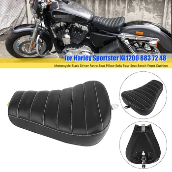 Подушка для заднего сиденья переднего водителя мотоцикла для Harley Sportster XL883 XL1200 X48 72 2004-2019 Запчасти для мотокросса из искусственной кожи