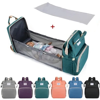 Портативная Складная сумка для мамы, сумка для детских подгузников, сумка для коляски Большой емкости, многофункциональная водонепроницаемая сумка для матери и ребенка
