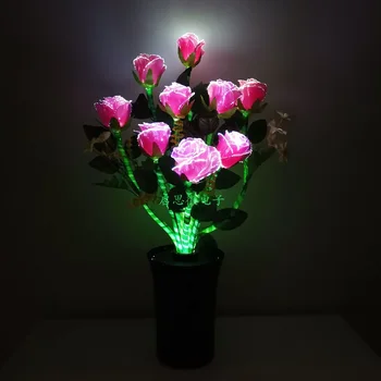 Светодиодная лампа, Зачарованная Роза, Красочные изменения, цветок в домашнем декоре Для Девочки, Рождественский подарок на День Святого Валентина