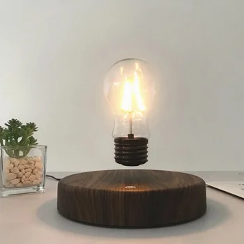 Светодиодная лампа с магнитной левитацией, настольная лампа, 360-градусный беспроводной автоматический поворот, Украшение офиса, креативные подарки, Плавающий ночник
