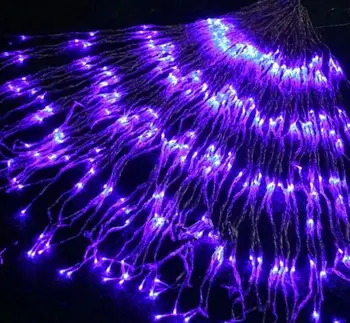 Светодиодный Занавес с Водопадом 6 М * 3 М 640 светодиодов Поток Воды Рождественская Свадебная вечеринка Праздничное Украшение Сказочные Гирлянды