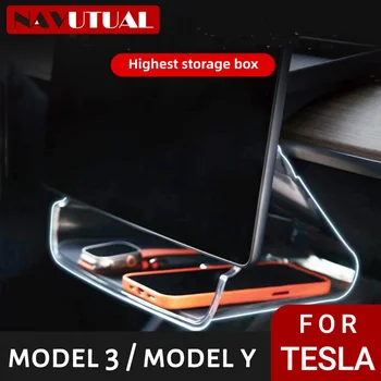 Скрытая Коробка для хранения Pro Screen 2в1 Для 2016-2023 Tesla Model 3 Y Магнитная Magsafe Скрытая Большая Коробка Для хранения Салфеток