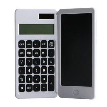 Солнечный калькулятор Портативный калькулятор с доской для письма для школьного калькулятора, финансового офиса учащихся