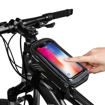 Сумки для горных Велосипедов WILD MAN MTB, Светоотражающая Непромокаемая Велосипедная сумка с сенсорным экраном, 6-дюймовая Трубчатая Рамка, Чехол для телефона, Аксессуары для Велоспорта
