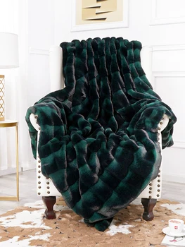 Супер мягкое плюшевое одеяло из искусственного меха, легкое и удобное для дивана, гостиной, спальни, Рождественского украшения дома