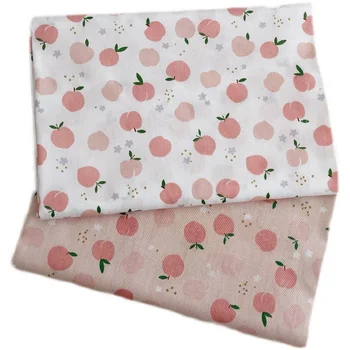 ткань для шитья из розовой персиковой хлопчатобумажной саржи 160x50cm, изготовляющая постельное белье, ткань для штор ручной работы