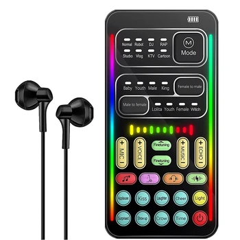 Устройство для изменения голоса Ручной Микрофон Устройство для изменения голоса со звуковыми многофункциональными эффектами для телефона//коммутатора (I900)