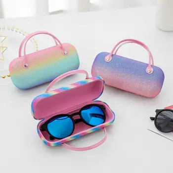 Цветной лазерный радужный Футляр для очков, сумка для Путешествий, Переносной ящик для хранения солнцезащитных очков, Защитный Органайзер для очков от давления