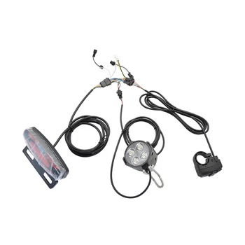 Электрическая Новейшая фара 24 В-48 В, Передние задние сигнальные огни, светодиодный ночной светильник для Ebike, головной светильник, Велосипедный EBike